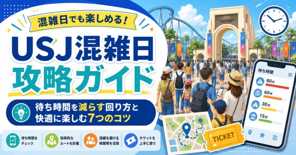 USJ混雑日攻略ガイドのアイキャッチ画像